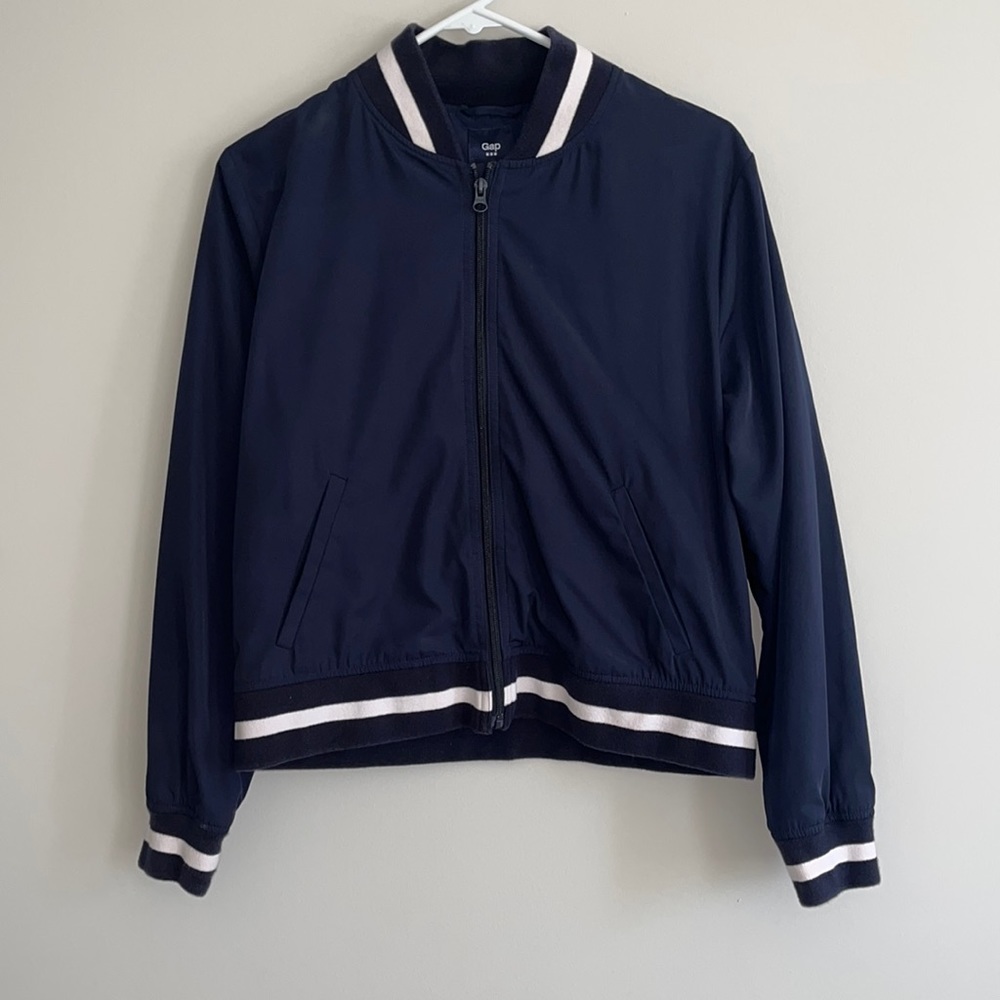 Navy Blue Bomber Jacket